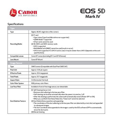 IV. SPECIFICATIONS .